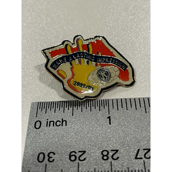 Vintage Kiwanis International Pins Set of 4 Impression, Rainbow Secretary Hawaii - Picture 2 of 5